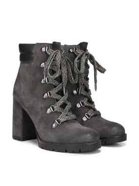 Sam Edelman Carolena Lace Up Boots Gray Size 9